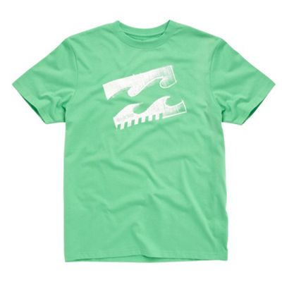 Green volume boxed wave t-shirt