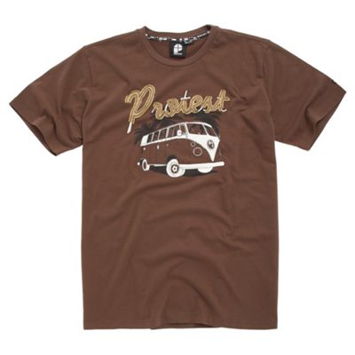 Protest Brown campervan t-shirt