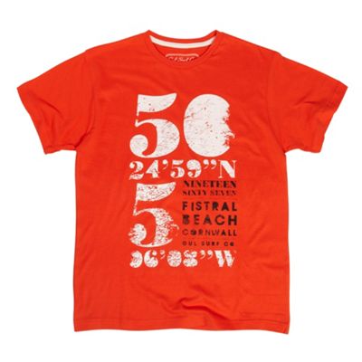 Red Fistral beach t-shirt