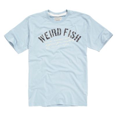 Weird Fish Light blue applique t-shirt