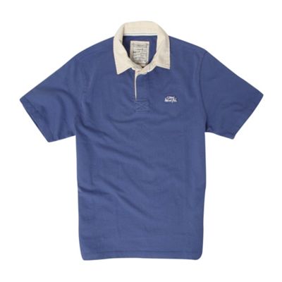 Blue short sleeve rugby shirt