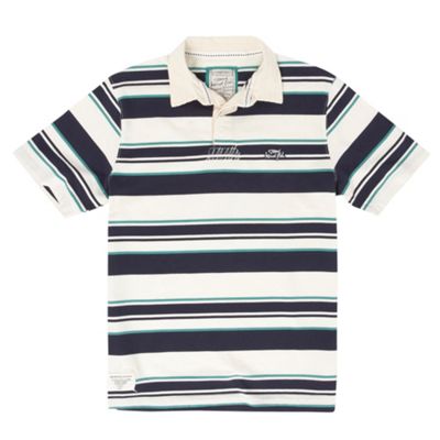Navy striped rugby shirt
