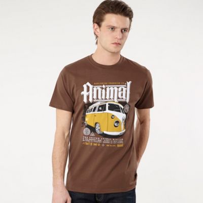 Animal Brown campervan design t-shirt
