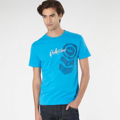 Blue scrawled logo t-shirt