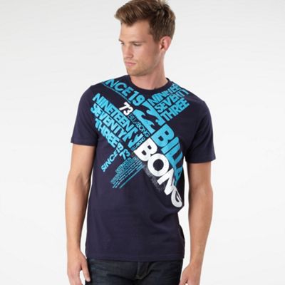 Billabong Navy bold shoulder logo t-shirt