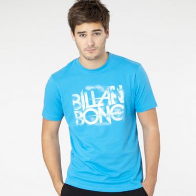 Bright blue faded logo t-shirt