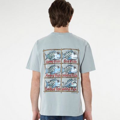 Weird Fish Grey Vintage Six t-shirt