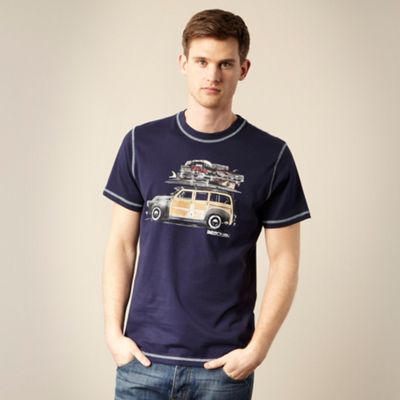 Animal Navy sketch car t-shirt