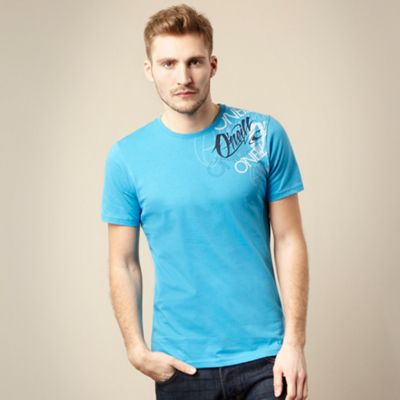 Blue shoulder logo t-shirt