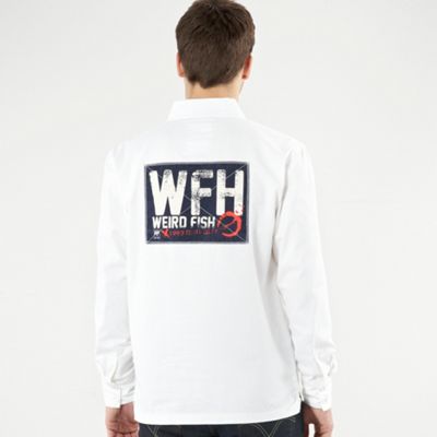 Weird Fish White logo rugby shirt