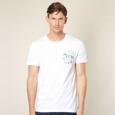 Animal White Hawaiian printed pocket t-shirt
