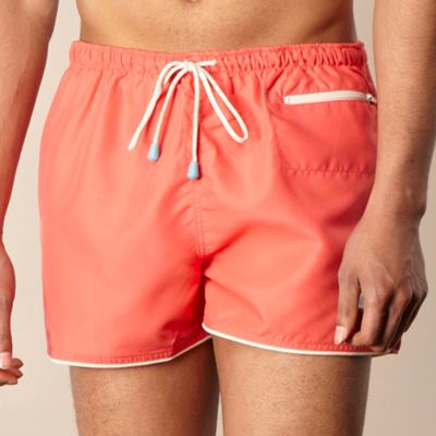Pink plain tipped swim shorts                                                                                                   