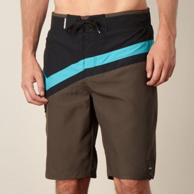Brown panel swim shorts                                                                                                         