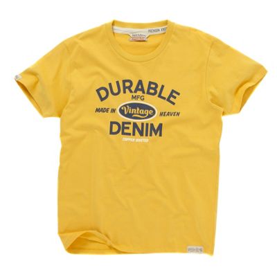 Yellow durable denim t-shirt