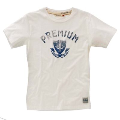 White cracked print t-shirt