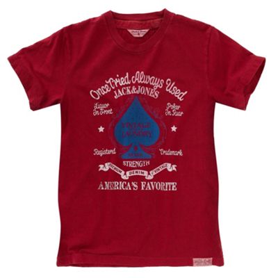 Jack and Jones Red Americas Favourite t-shirt