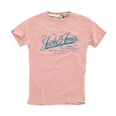 Jack and Jones Pale peach Yale t-shirt