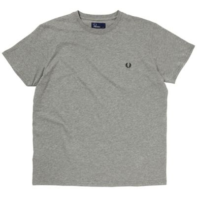 Grey plain crew neck t-shirt