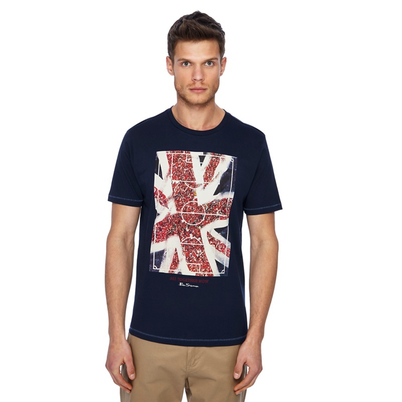 Ben Sherman - Big And Tall Navy 'Union Jack' Football Pitch Print T-Shirt Review