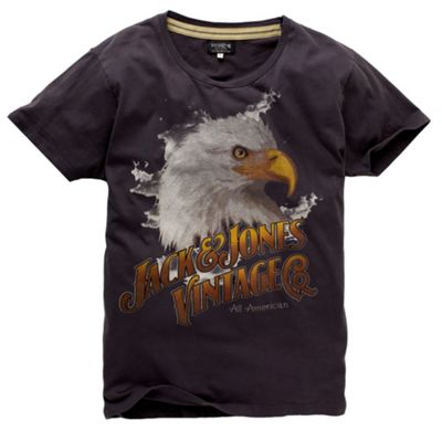 Jack and Jones Grey howl eagle t-shirt