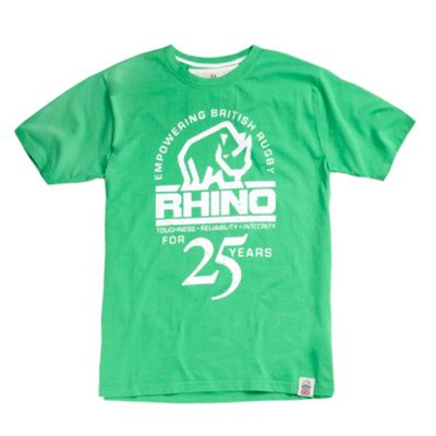 Rhino Rugby Green 25 logo t-shirt