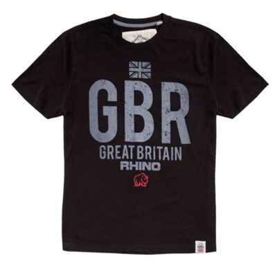 Rhino Rugby Black Great Britain logo t-shirt