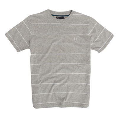 Fred Perry Grey stripe and logo t-shirt