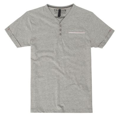 Light grey grandad t-shirt