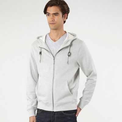 Light grey zip through hoodie