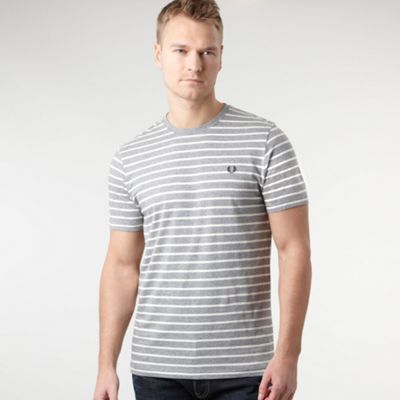 Fred Perry Grey fine stripe t-shirt