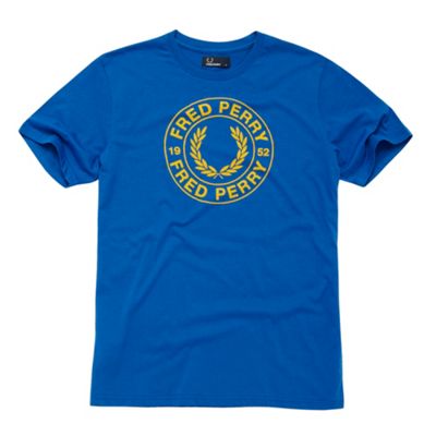Blue round logo t-shirt