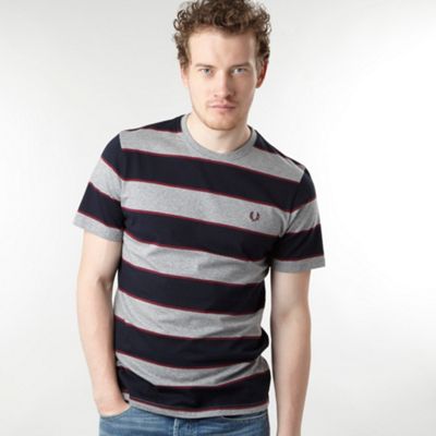 Fred Perry Grey block stripe t-shirt
