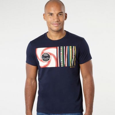 Ben Sherman Navy Discharge graphic print t-shirt