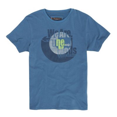 Ben Sherman Light blue music motif t-shirt