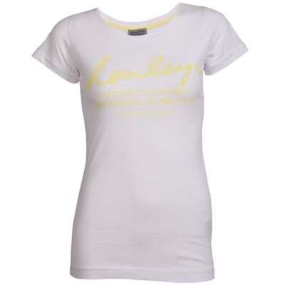 Henleys White logo t-shirt