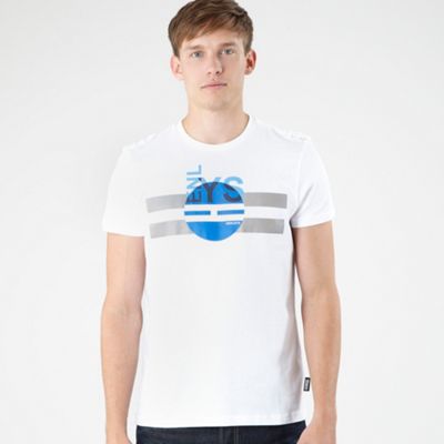 Henleys White logo printed t-shirt