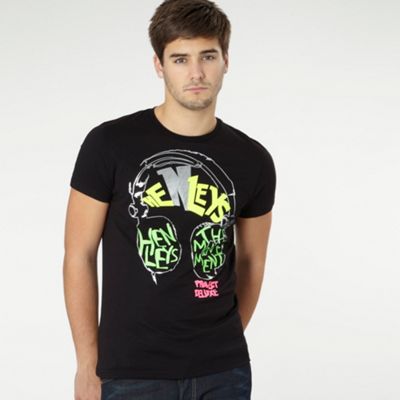 Black neon print t-shirt