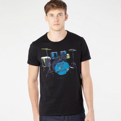 Black drum kit t-shirt