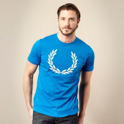 Fred Perry Blue branded laurel t-shirt