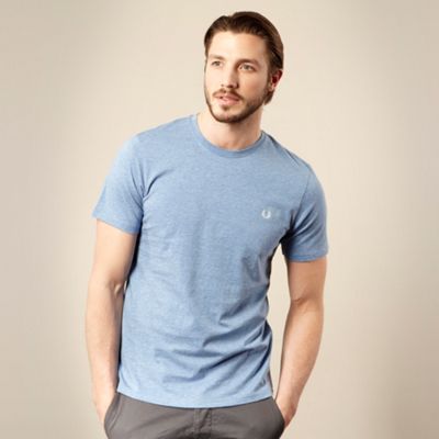 Blue plain crew neck t-shirt