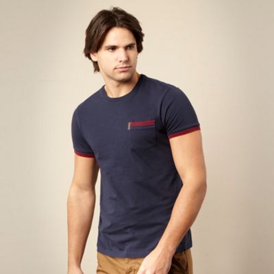 Navy tipped cuff t-shirt