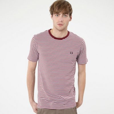 Maroon striped t-shirt