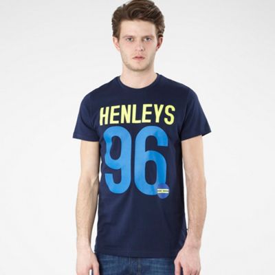 Henleys Dark blue 96 print t-shirt