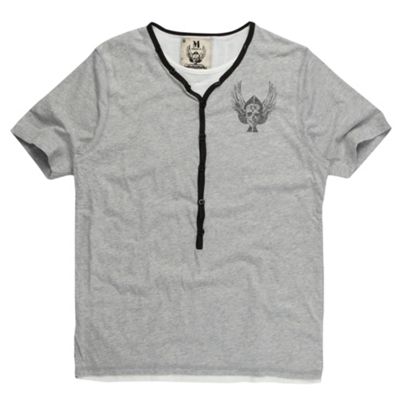 Ringspun Grey two in one t-shirt