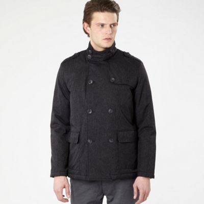 Dark grey double breasted coat
