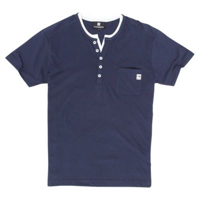 Navy mock layer t-shirt