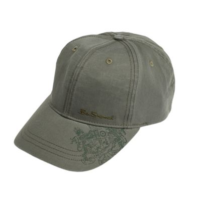 Khaki printed baseball cap