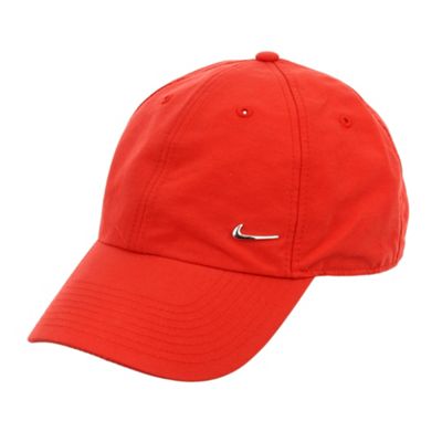 Red Swoosh baseball cap