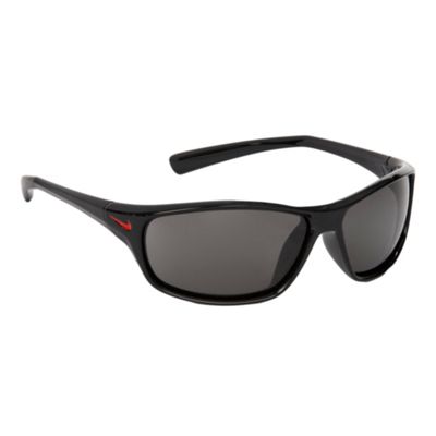 Nike Sport Sunglasses on From Nike These Black Rabid Sports Sunglasses Feature Red Logo