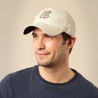 Natural embroidered logo baseball cap